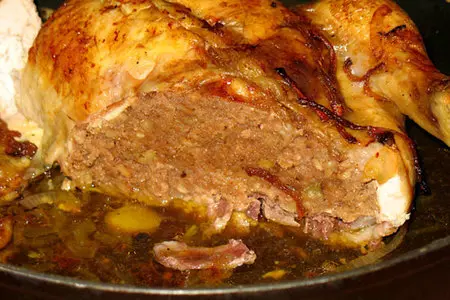 Курица с ореховой начинкой и сливово-вишнёвым соусом: шаг 8