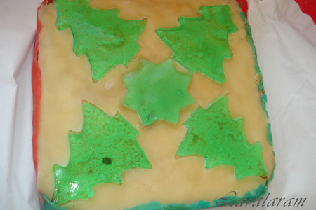 Торт марципановый (новогоднее оформление): шаг 18