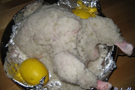 Курица, запеченная в соли: шаг 1