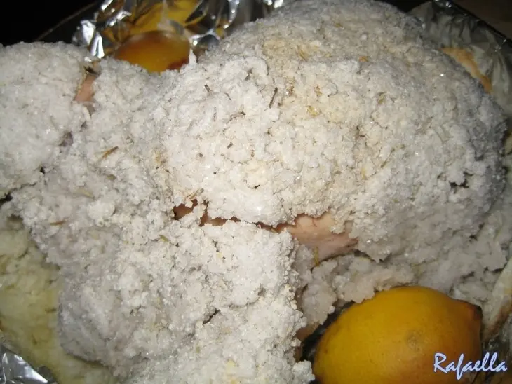 Курица, запеченная в соли: шаг 2