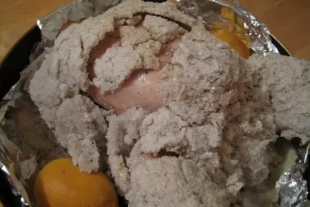 Курица, запеченная в соли: шаг 3