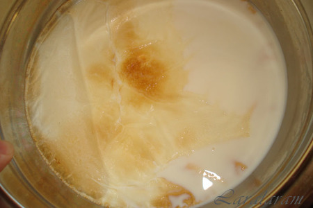 Хлебушек нарядный (на закваске с топлёным молоком и апельсиновым маслицем): шаг 2