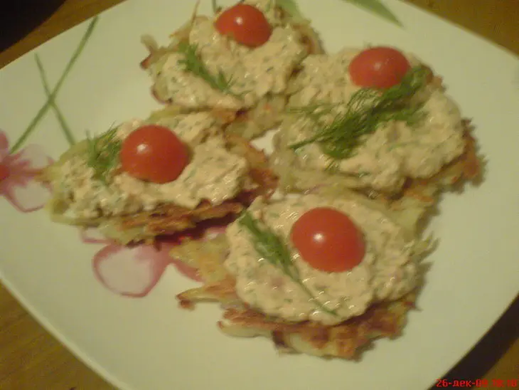 Драники с муссом из форели: шаг 9