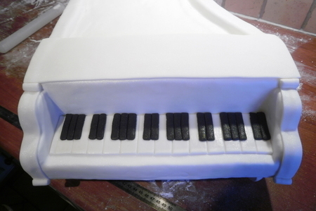 Торт "белый рояль" (подробности) пастилаж: шаг 25