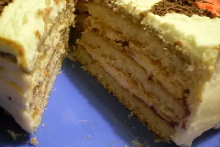 Торт "микки маус" (новогодний порадок барбосу): шаг 7