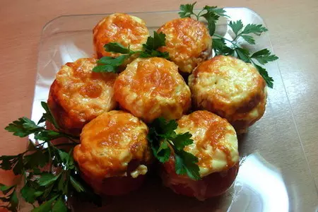 Помидоры, фаршированные курицей: шаг 6