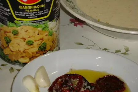 Спагетти  с шампиньонами и вялеными помидорами.: шаг 2