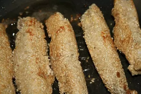 Рулетики нежные с кунжутом: шаг 3