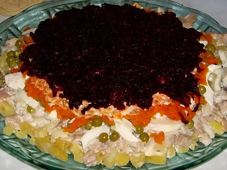 Салат "овощной пирог": шаг 5