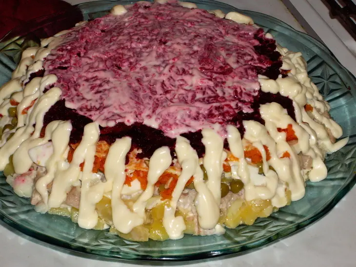 Салат "овощной пирог": шаг 6