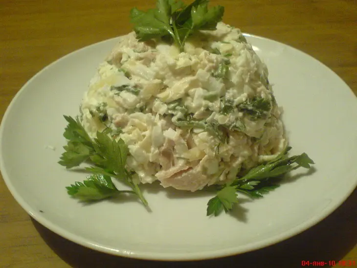 Салат "кальмарович": шаг 1