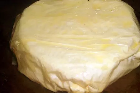 Запеченый сыр brie с ветчиной, и фруктами: шаг 3