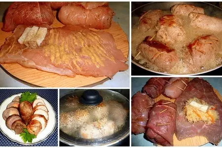 Мясные рулеты-конверты: шаг 1