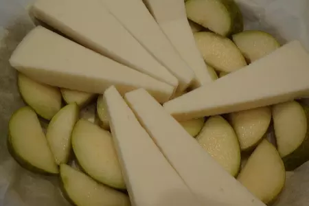 Лимонная форель с белым вином,козьим сыром и запеченными грушами: шаг 5