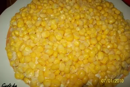 Салат "ромашка": шаг 5