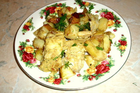 Печеная рыба с картофелем: шаг 5