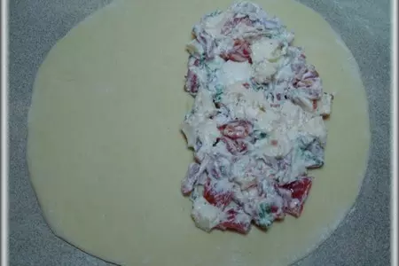 Миникальцоне "трио" (pizza calzone, закрытая пицца).: шаг 17