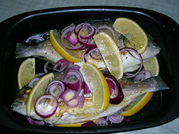 Дорада запеченная с овощами-гриль.: шаг 5