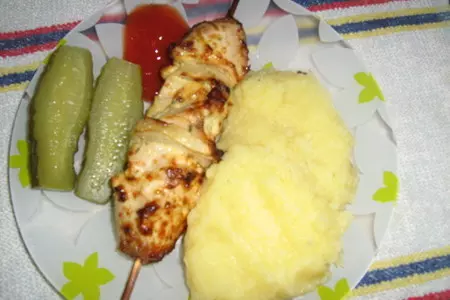 Шашлык из курицы с чесночным соусом: шаг 6