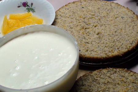Торт «апельсиновый» с твороженным суфле и миндально-цитрусовым бисквитом без муки от natapit.: шаг 1