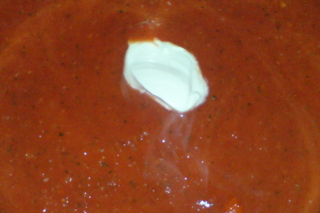 Быстрый томатный супчик с сыром "моцарелла": шаг 4