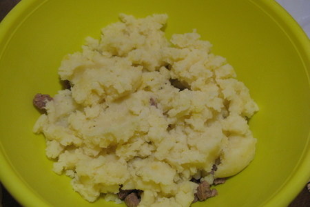 Постное заварное тесто на вареники и пельмени + вареники с картофелем и мясом: шаг 4