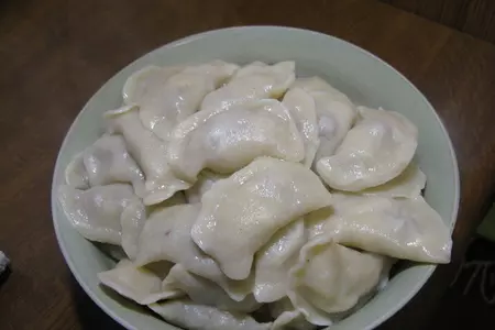 Постное заварное тесто на вареники и пельмени + вареники с картофелем и мясом: шаг 9