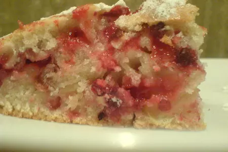 Бретонский пирог с клюквой и яблоками: шаг 9