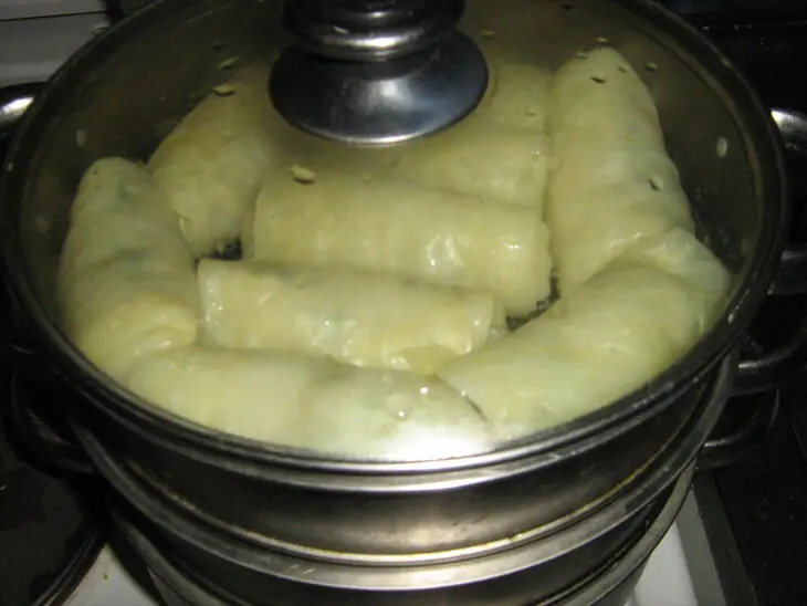 Арабские фанты с грибами и булгуром.: шаг 6