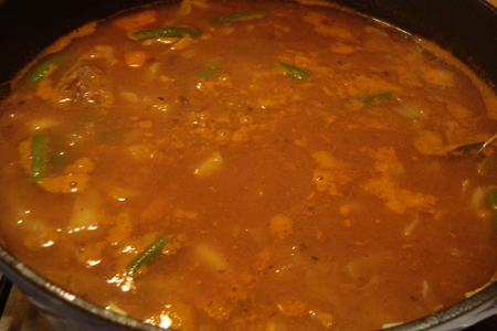 Мясной суп с капустой: шаг 1