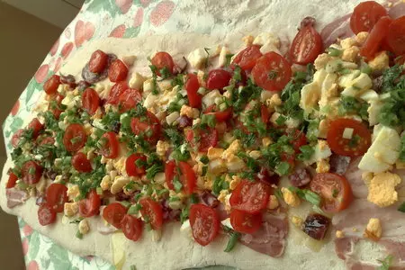 Крендель с беконом и яйцом: шаг 5