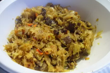 Вареники из заварного теста с квашеной капустой и печенью: шаг 3