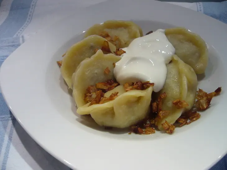 Вареники из заварного теста с квашеной капустой и печенью: шаг 9