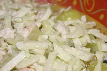 Фруктовый салат с курицей и креветками: шаг 2