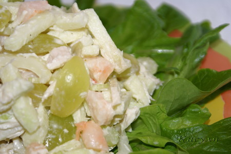 Фруктовый салат с курицей и креветками: шаг 4