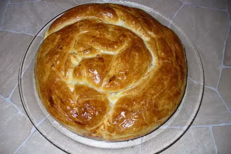 Пирог  " помятый " (с куринными потрошками и рисом ): шаг 8