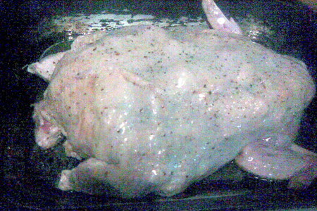 Курица с капустой, изюмом и курагой (фаршированная, конечно): шаг 3