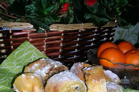 Штрудель с яблоками + штрудель с творогом: шаг 9
