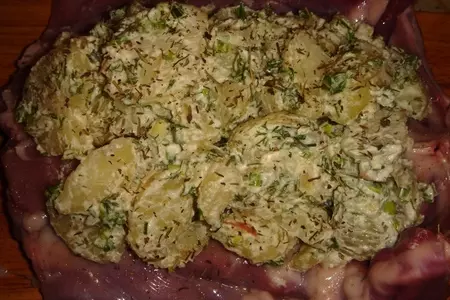Фаршированное седло кролика: шаг 2