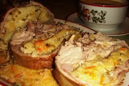 Фаршированное седло кролика: шаг 7