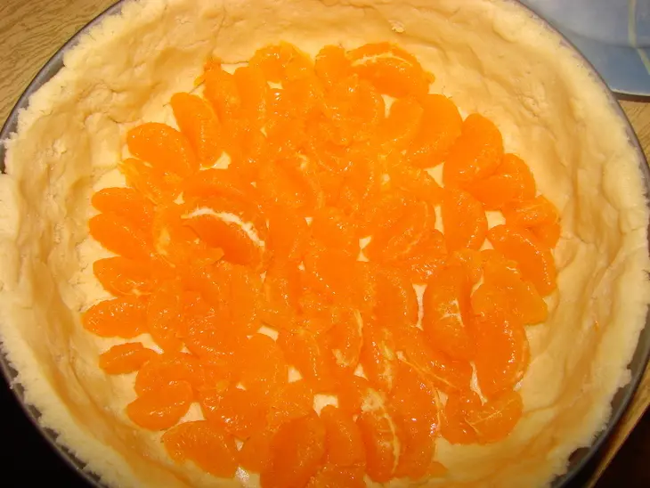 Käsekuchen - творожный тортик  с мандаринами: шаг 3