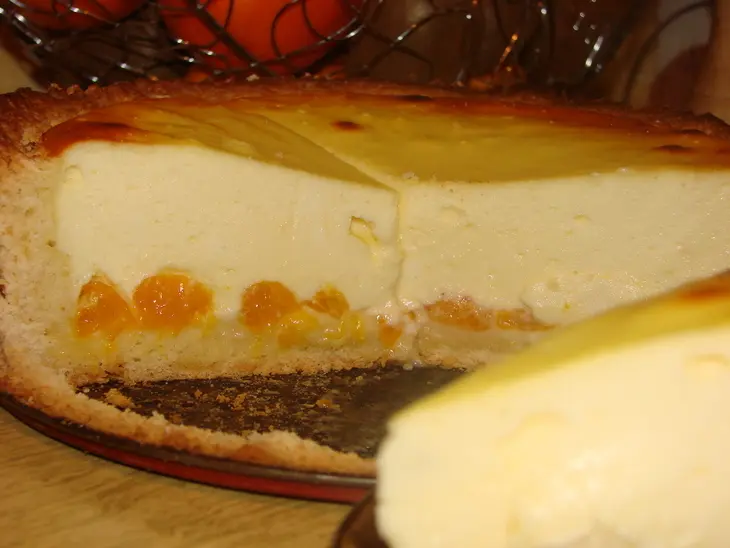 Käsekuchen - творожный тортик  с мандаринами: шаг 9