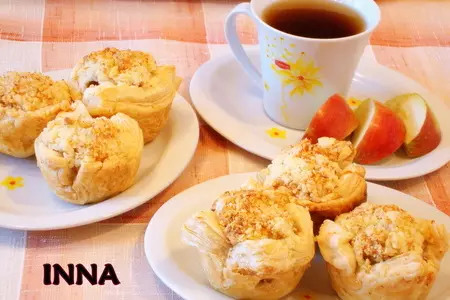 Маффины слоеные с яблоками и миндалем: шаг 5
