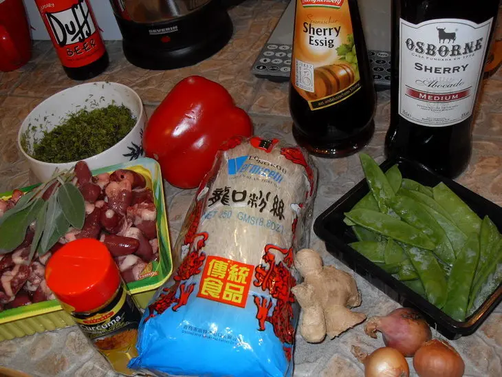 Фаршированные "куриные сердечки": шаг 1
