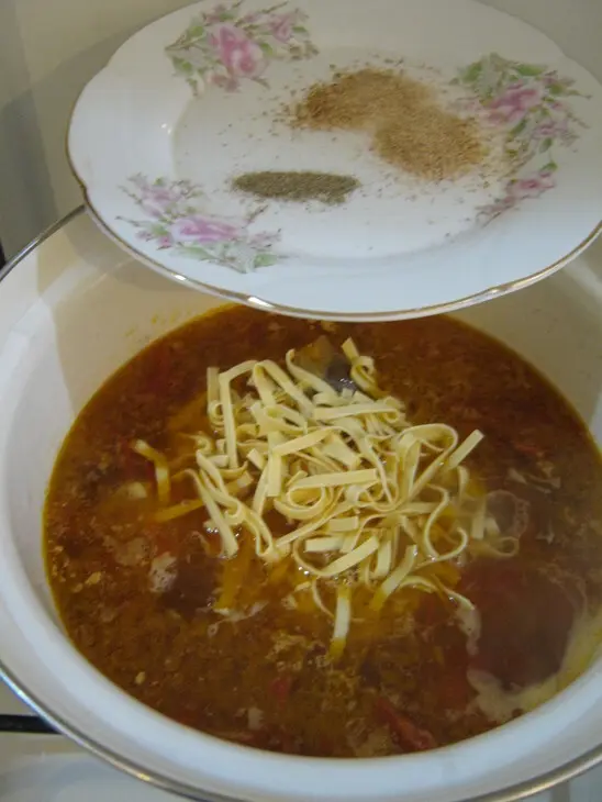 Суп мясной  "первый снег": шаг 3