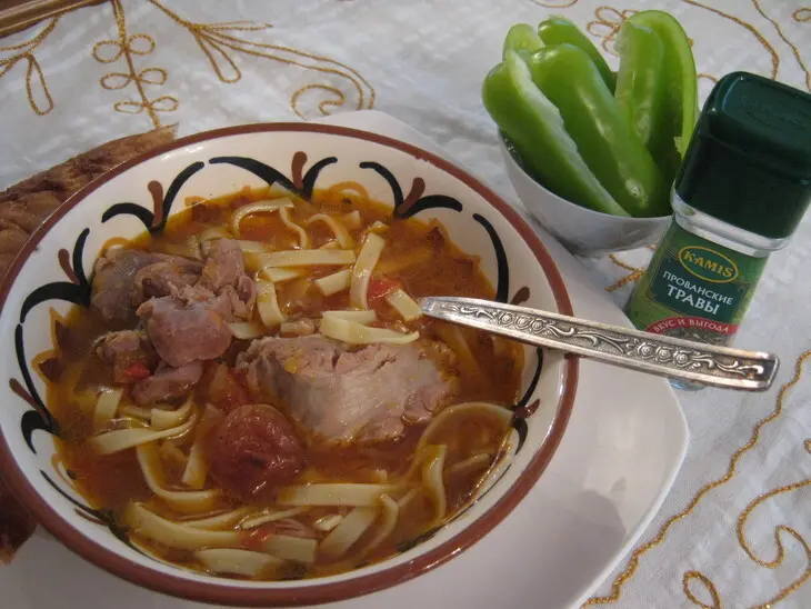 Суп мясной  "первый снег": шаг 5