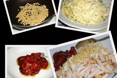 Салат из пекинской капусты с вялеными помидорами: шаг 2