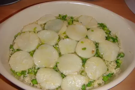 Морской гребешок на рисовой подушке с мисо-соусом: шаг 6