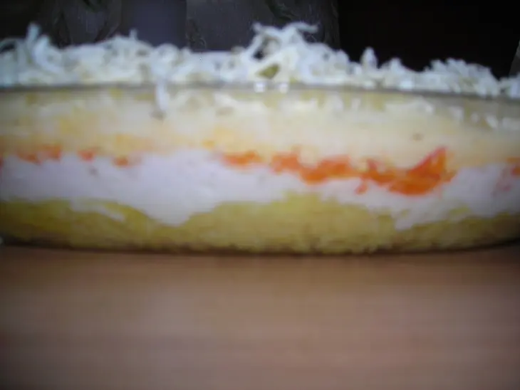 Салат жгучая блондинка: шаг 2
