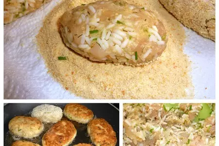 Котлеты с рисом, из рубленного мяса: шаг 2